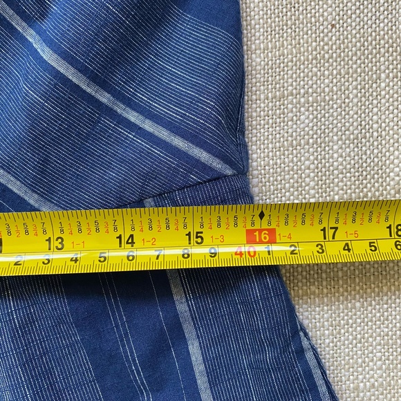 Angie Blue Stripe Wide Leg Coastal Nautical Light Cotton Strap Jumper- Sz-M - Picture 10 of 13